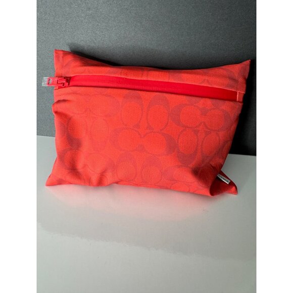 Coach Women’s One Piece Swimsuit Bathing Suit Authentic Signature Red Sz XS NEW - Picture 7 of 14